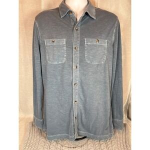 Nautica Mens Long Sleeve Button Down Shirt Gray Size S Pocket Detail Nautical